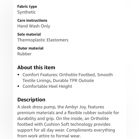 Clarks Ultimate Collection Women’s Black Patent Synthetic Ambyr Joy Pump Size 6‎ - Picture 11 of 11